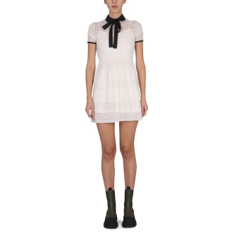 red valentino lace jersey dress