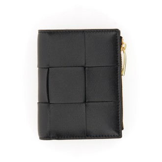 bottega veneta bi-fold wallet with zipper
