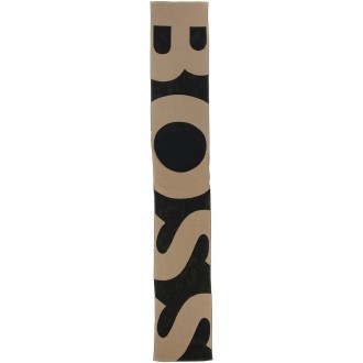 boss scarf with contrasting logo