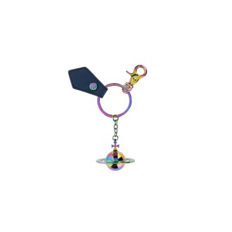 vivienne westwood keychain saffiano 3d orb iridescent