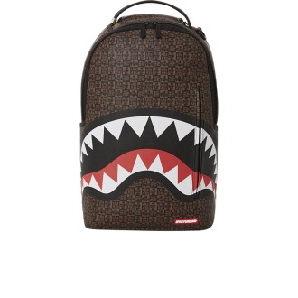 SHARKS IN PARIS CHECK BACKPACK BROWN