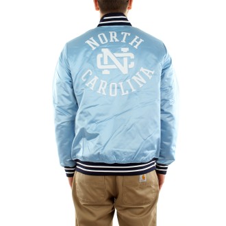 NCAA HEAVYWEIGHT SATIN JACKET UNIVERSITY OF NORTH CAROLINA BLUE