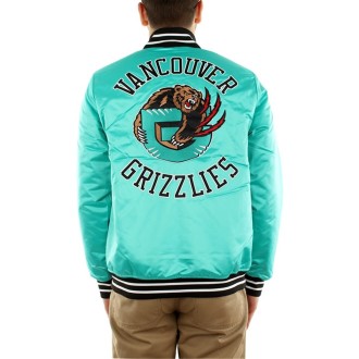 NBA HEAVYWEIGHT SATIN JACKET VANCOUVER GRIZZLIES TEAL