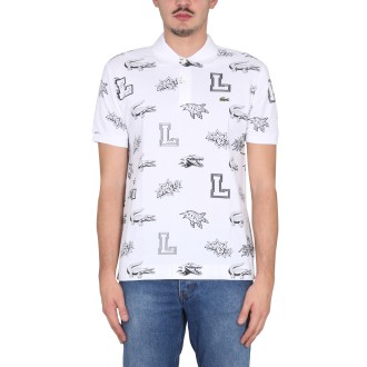 lacoste polo shirt with print
