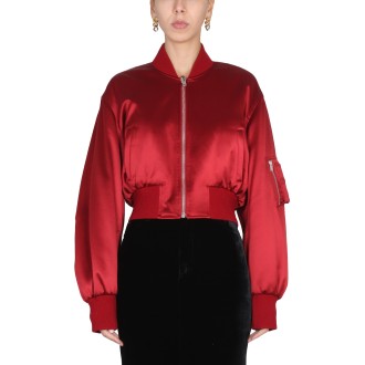 saint laurent satin bomber