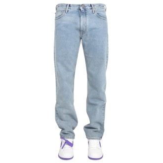 off-white jeans with logo print