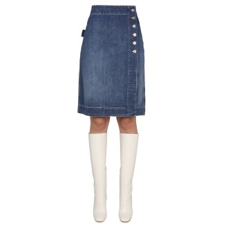bottega veneta denim skirt