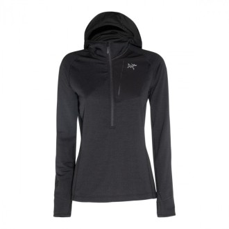 Arc'teryx - Black Delta Half Zip Stretch Sweatshirt