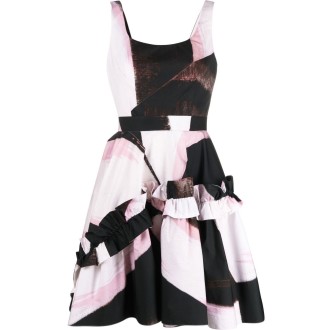 Alexander McQueen `Graphic Brushstoke Compact Pop` Mini Dress