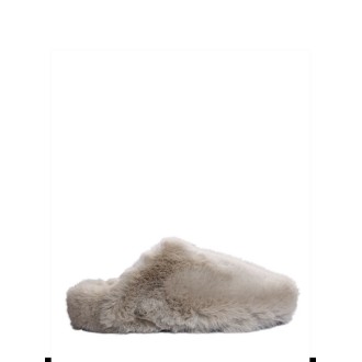LA ROSE furry slippers grey