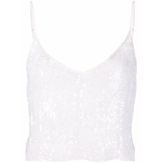 PAROSH sequin-embellished crop