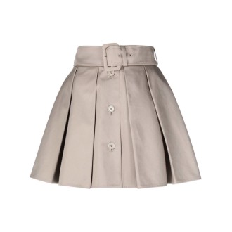 PATOU belted pleated mini skir