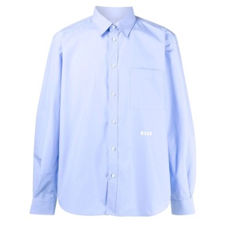 MSGM logo-embroidered shirt