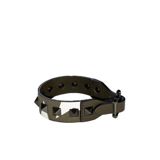 VALENTINO leather bracelet roc
