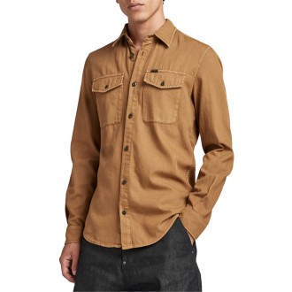 MARINE SLIM SHIRT LS OXIDE OCRE GD