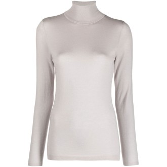 SNOBBY SHEEP maglia dolcevita in cashmere e seta grigio chiaro