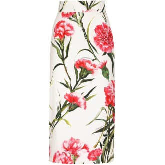 Dolce & Gabbana Carnation Print Skirt