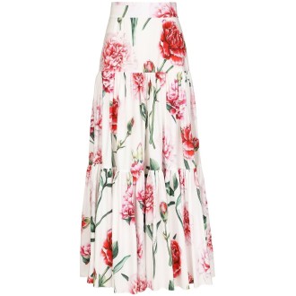 Dolce & Gabbana Carnation Print Skirt