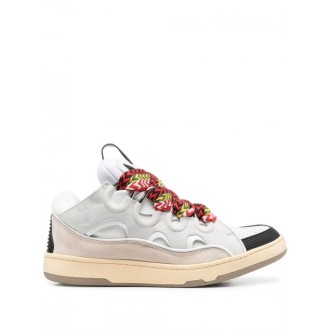 Lanvin - White Leather Curb Sneakers