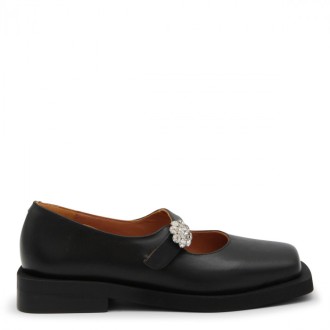 Ganni - Black Leather Loafers