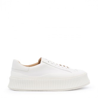 Jil Sander - White Leather Sneakers