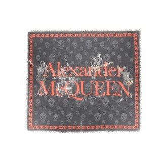 alexander mcqueen scarf with logo print
