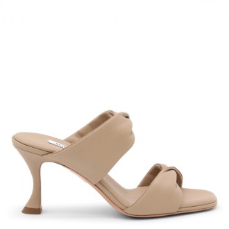 Aquazzura - New Nude Leather Twist 75 Sandals
