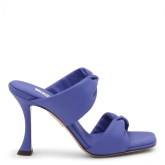 Aquazzura - Periwinkle Leather Twist 95 Mules