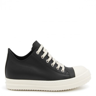 Rick Owens - Black And Milk Leather Sneakers