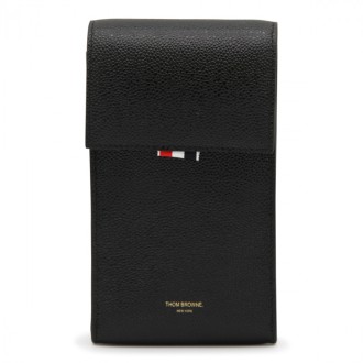 Thom Browne - Black Leather Phone Holder