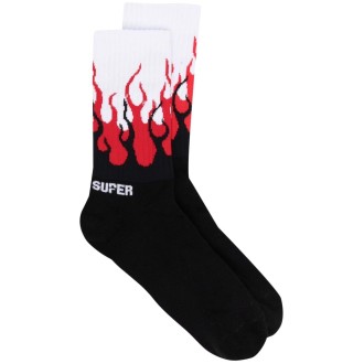 VISION OF SUPER Calzini Double Flame Rossi