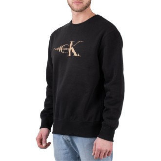 GLITCHED MONOLOGO CREW NECK CK BLACK