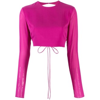 The Andamane `Lea` Open Back Crop Top