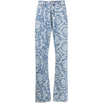 Versace `Barocco` Print Jeans