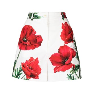 Dolce & Gabbana Poppy Print Shorts