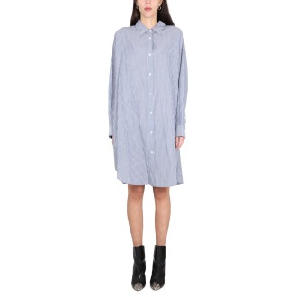 isabel marant étoile shirt dress with striped pattern