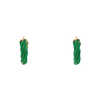 bottega veneta twist hoop earrings