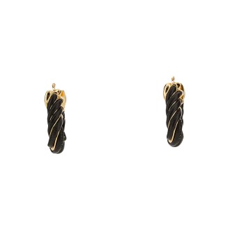 bottega veneta triangular twist hoop earrings