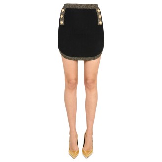 balmain knit skirt