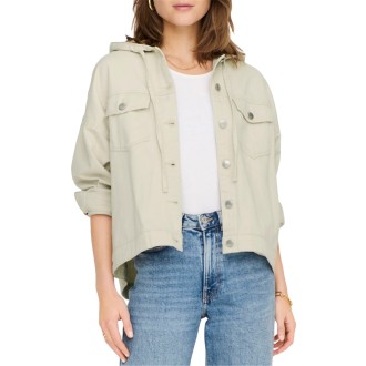 ONLDREW CANVAS HOODED JACKET CC OTW PUMICE STONE