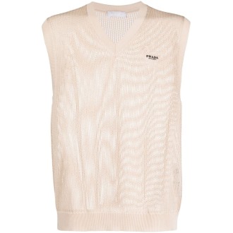 Prada Sleeveless V-Neck Sweater