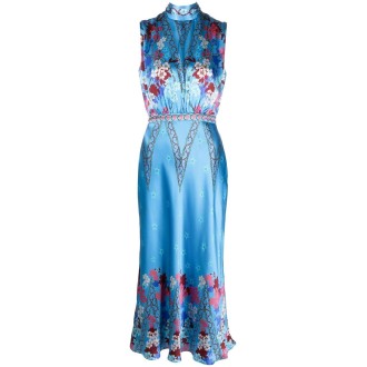 Saloni `Fleur` Midi Dress