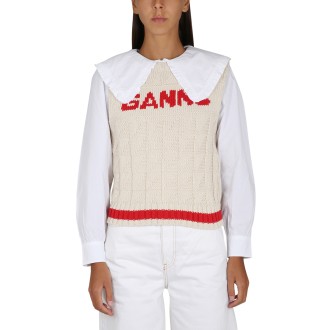 ganni vests with logo