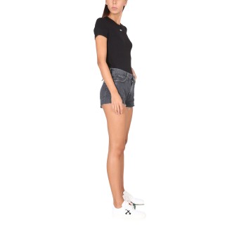 off-white short in denim
