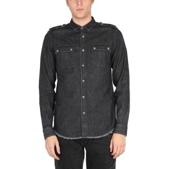 balmain denim shirt