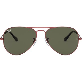 Aviator Large Metal RB3025 918831 sand transparent red