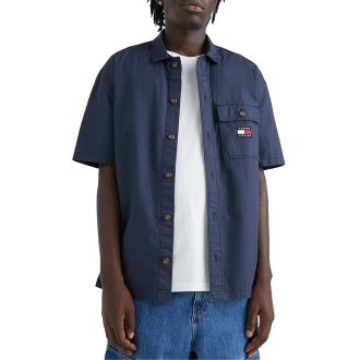 TJM CLASSIC SOLID SS OVERSHIRT TWILIGHT NAVY