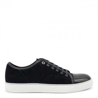 Lanvin - Blue Leather And Suede Sneakers