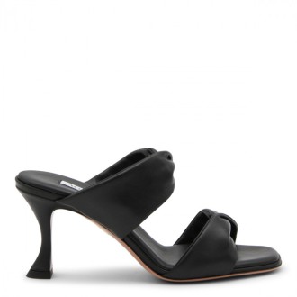 Aquazzura - Black Leather Twist Sandals