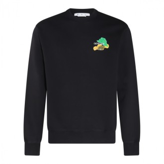 Off-white - Black Cotton Brush Arrow Sweatshirt